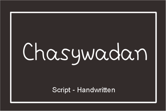 Chasywadan: A Handwritten Font for Editorial Magic